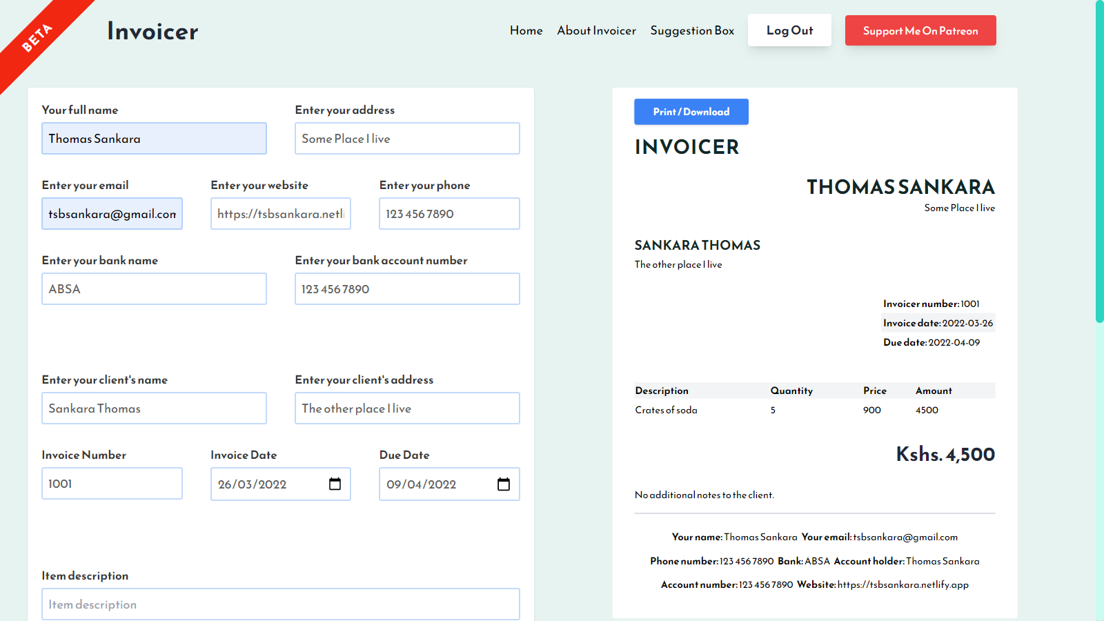 Create Invoices Easily